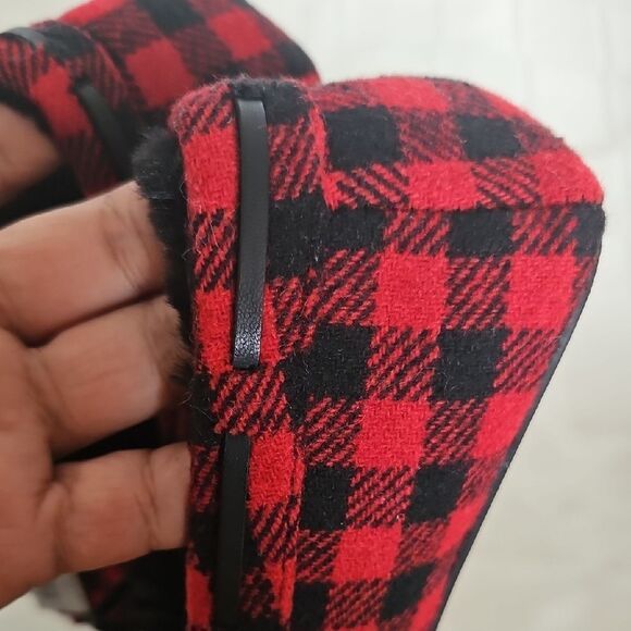 Torrid Red and Black Checkered Moccasin Slippers - Picture 11 of 16